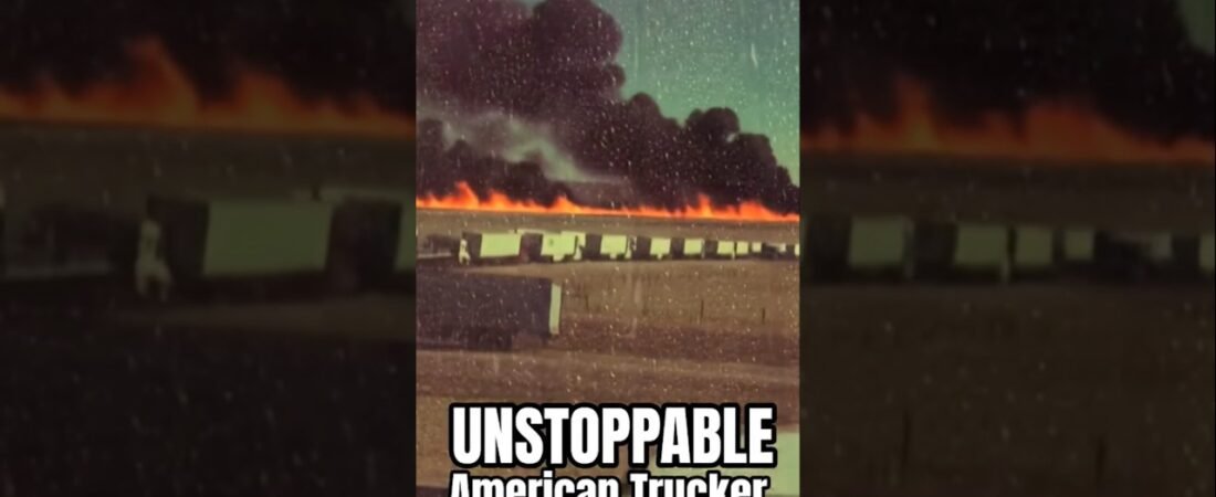 100 FOOT FLAMES AND 100 MPH WINDS WON’T STOP THIS AMERICAN TRUCKER!
