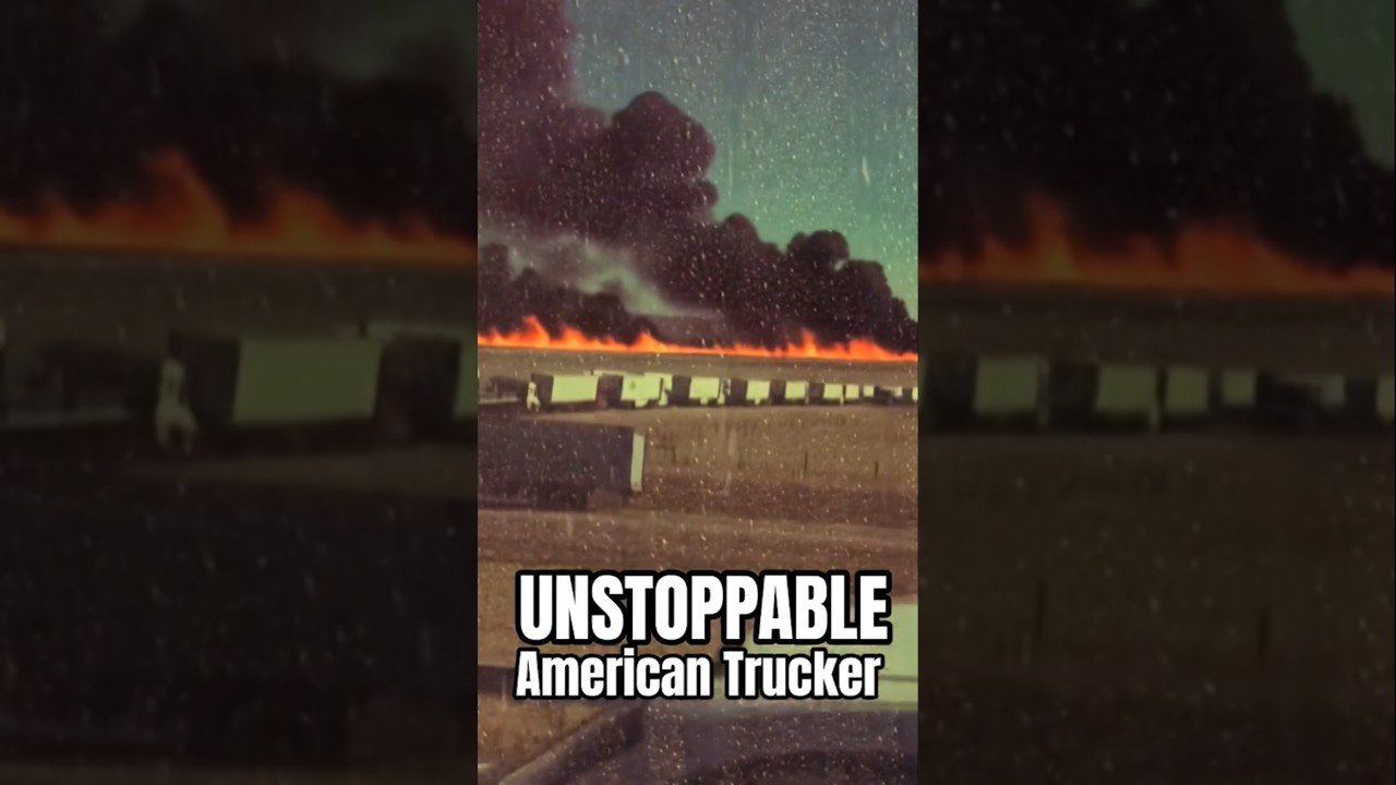 100 FOOT FLAMES AND 100 MPH WINDS WON’T STOP THIS AMERICAN TRUCKER!