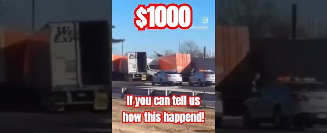 $1000 IF you can tell us how this pile of semi trucks and trailers happened