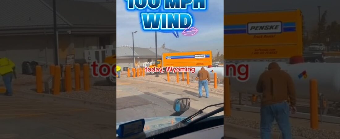 100MPH WIND THROWS ROCKS AT  TRUCKERS FACES.