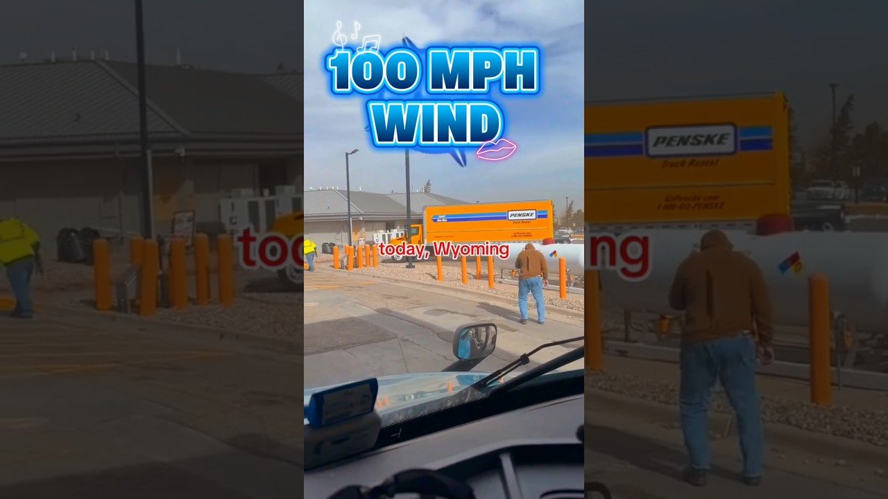 100MPH WIND THROWS ROCKS AT  TRUCKERS FACES.