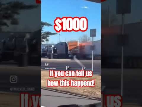 $1000 IF you can tell us how this pile of semi trucks and trailers happened. Wrong answers work too!
