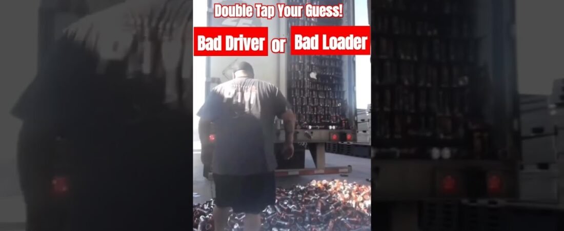 BAD DRIVER or BAD LOADER? Tell us what you think caused this horrible mess in the dock?