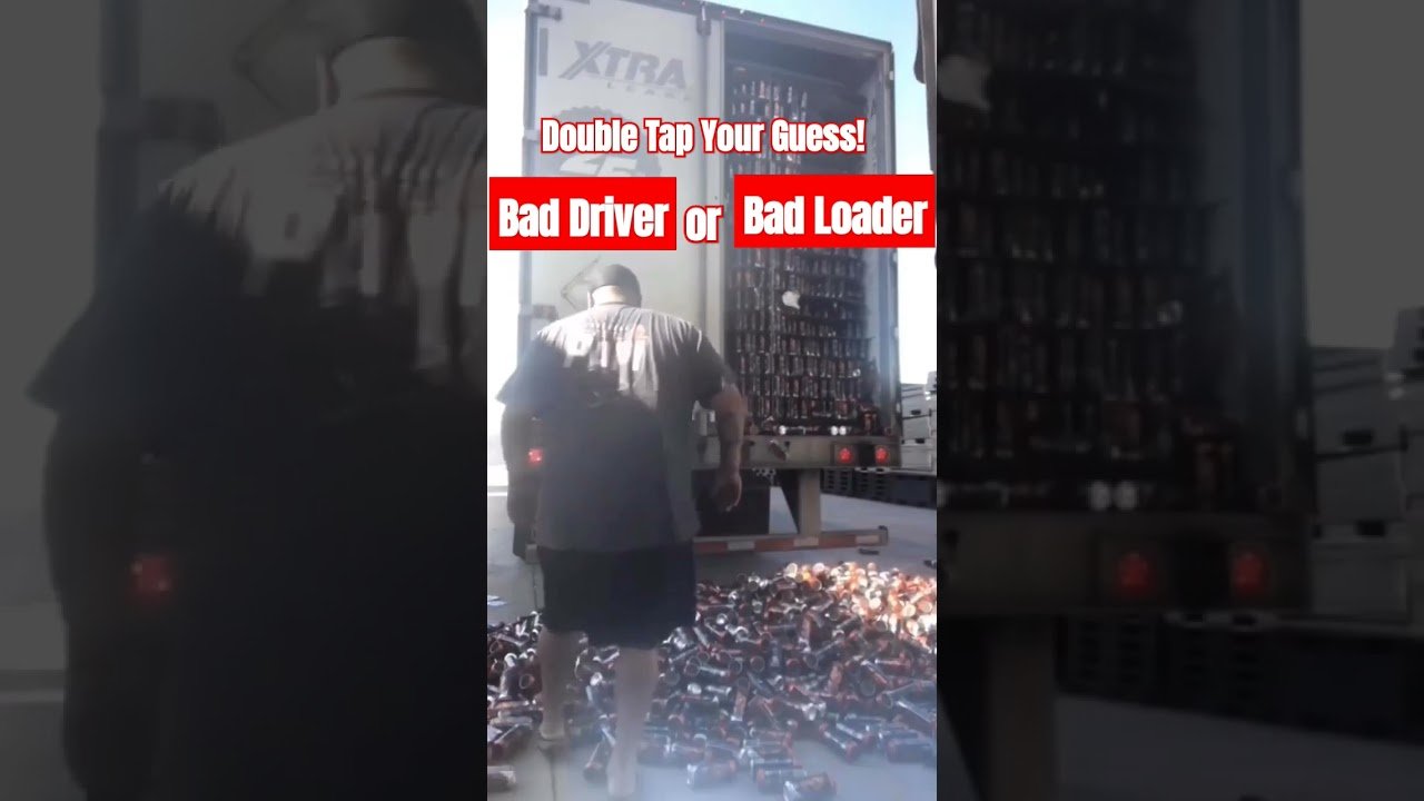 BAD DRIVER or BAD LOADER? Tell us what you think caused this horrible mess in the dock?