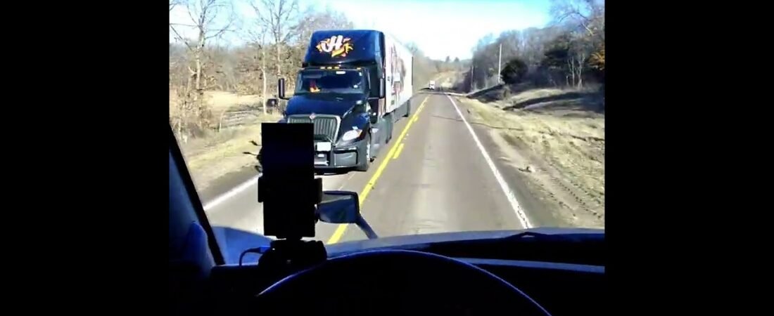 The SCARIEST DETOUR in America!! Trucker almost crashes over and over, trying to survive this road.