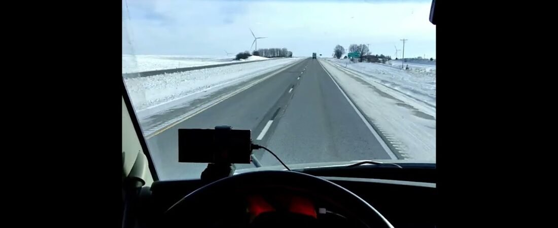 Trucker Driving After the BLIZZARD Burried Middle America under 6 feet of Cold Snow and Distruction.