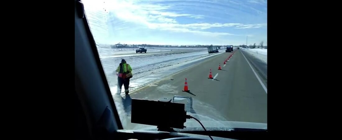 Another Wrecked Big Rig on the Iowa 80 East. 100’s of Semi Trucks and Trailers are wrecked and stuck