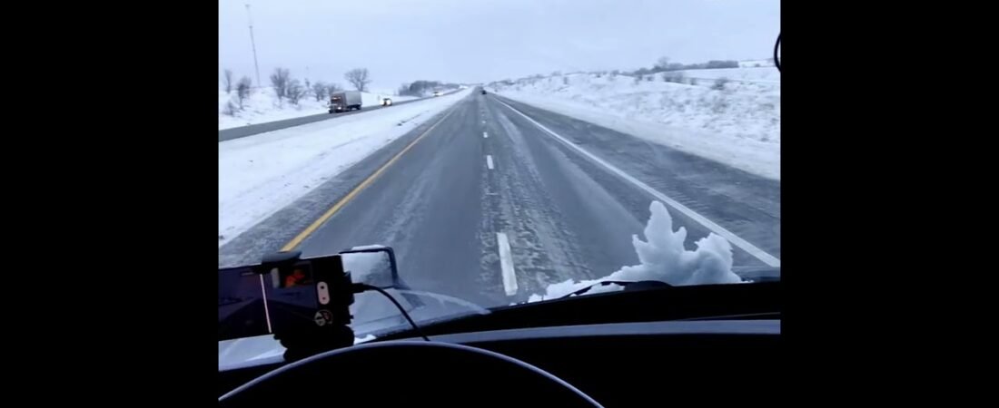 Another Wrecked Big Rig on the Iowa 80 East. 100’s of Semi Trucks and Trailers are wrecked and stuck