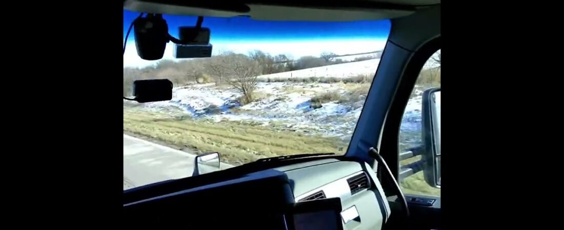 POV ASMR Inside of a Real Semi Truck Driving down the highway fully loaded at full speed. (2)