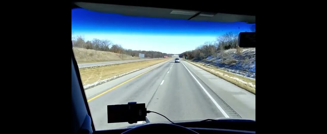 POV ASMR Inside of a Real Semi Truck Driving down the highway fully loaded at full speed. (3)