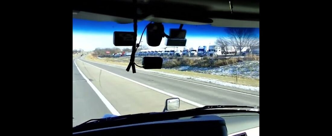 POV ASMR Inside of a Real Semi Truck Driving around town working hard to feed his family. (3)