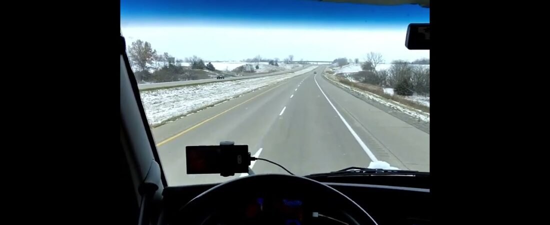 POV ASMR Inside of a Real Semi Truck Driving down the highway fully loaded at full speed. (5)