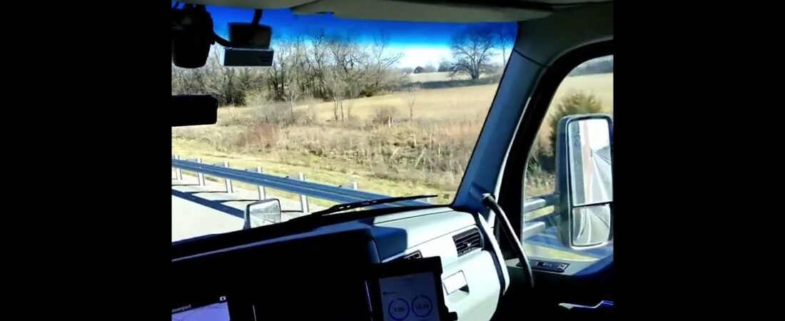 POV ASMR Inside of a Real Semi Truck Driving down the highway fully loaded at full speed. (4)
