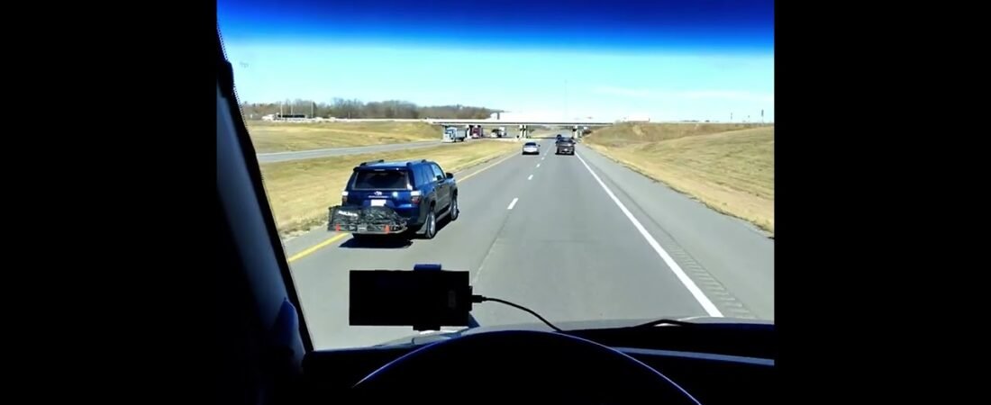 POV ASMR Inside of a Real Semi Truck Driving down the highway fully loaded at full speed. (5)