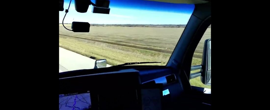 POV ASMR Inside of a Real Semi Truck Driving down the highway fully loaded at full speed. (3)