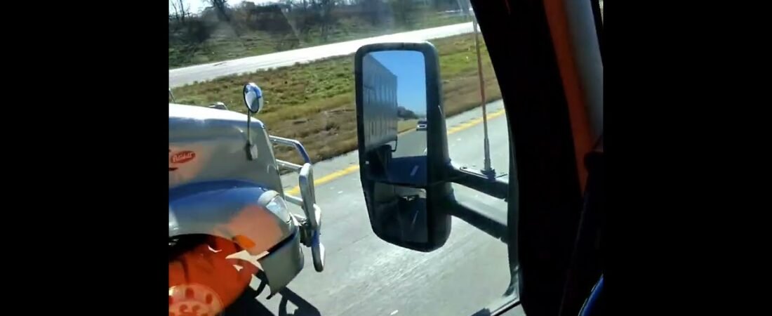 POV ASMR Inside of a Real Semi Truck Driving down the highway fully loaded at full speed. (2)