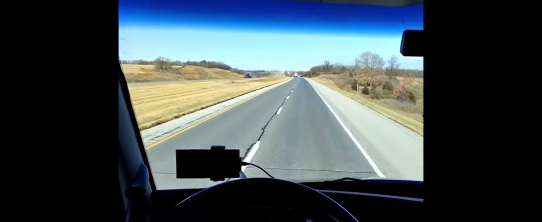 POV ASMR Inside of a Real Semi Truck Driving down the highway fully loaded at full speed. (2)