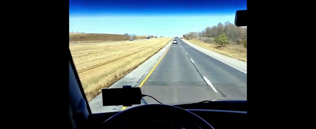 POV ASMR Inside of a Real Semi Truck Driving down the highway fully loaded at full speed. (3)
