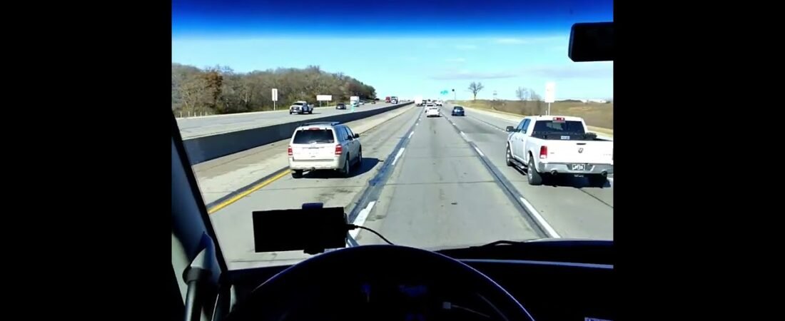 POV ASMR Inside of a Real Semi Truck Driving down the highway fully loaded at full speed. (3)