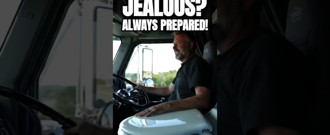 A real trucker is always prepared. Never get caught without a toilet on the road.