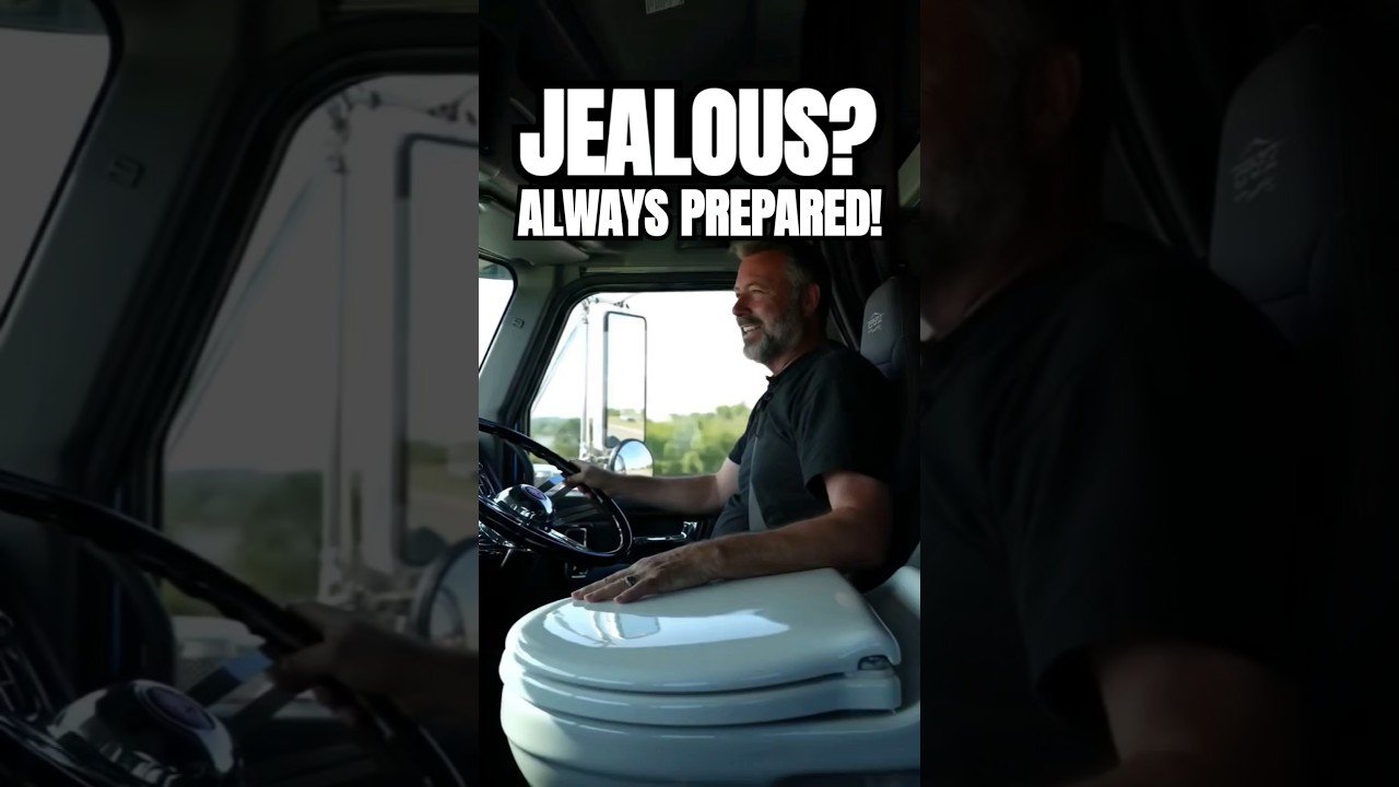 A real trucker is always prepared. Never get caught without a toilet on the road.