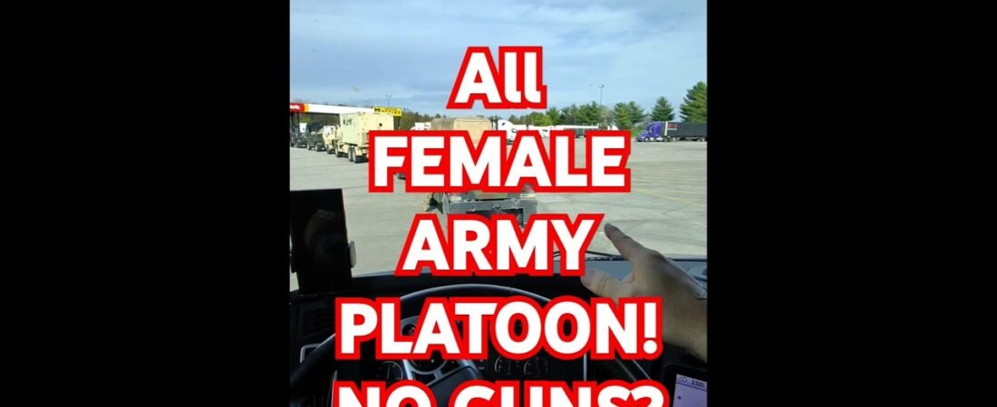 ALL FEMALE ARMY PLATOON WITH NO GUNS spotted setting up Army Base in Middle America! Is this real?