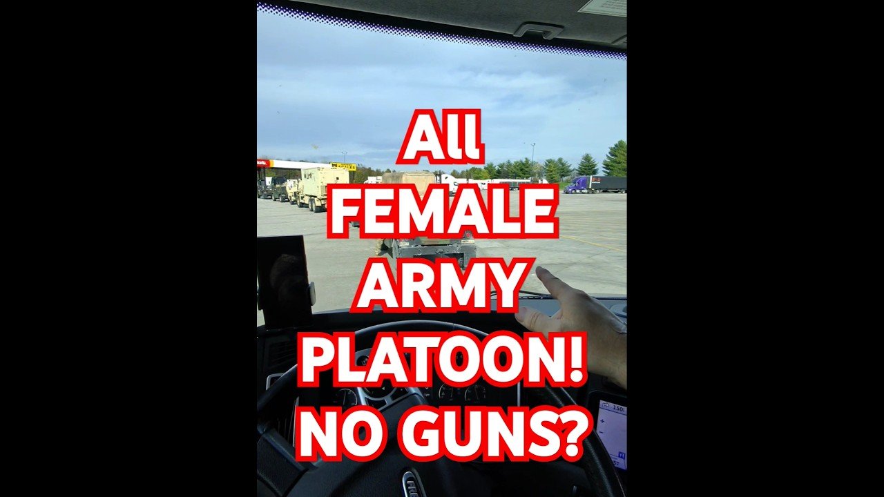 ALL FEMALE ARMY PLATOON WITH NO GUNS spotted setting up Army Base in Middle America! Is this real?