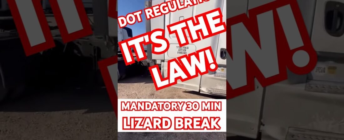 ALWAYS OBEY DOT REGULATIONS. The law is the law. Truckers have rules they live by.
