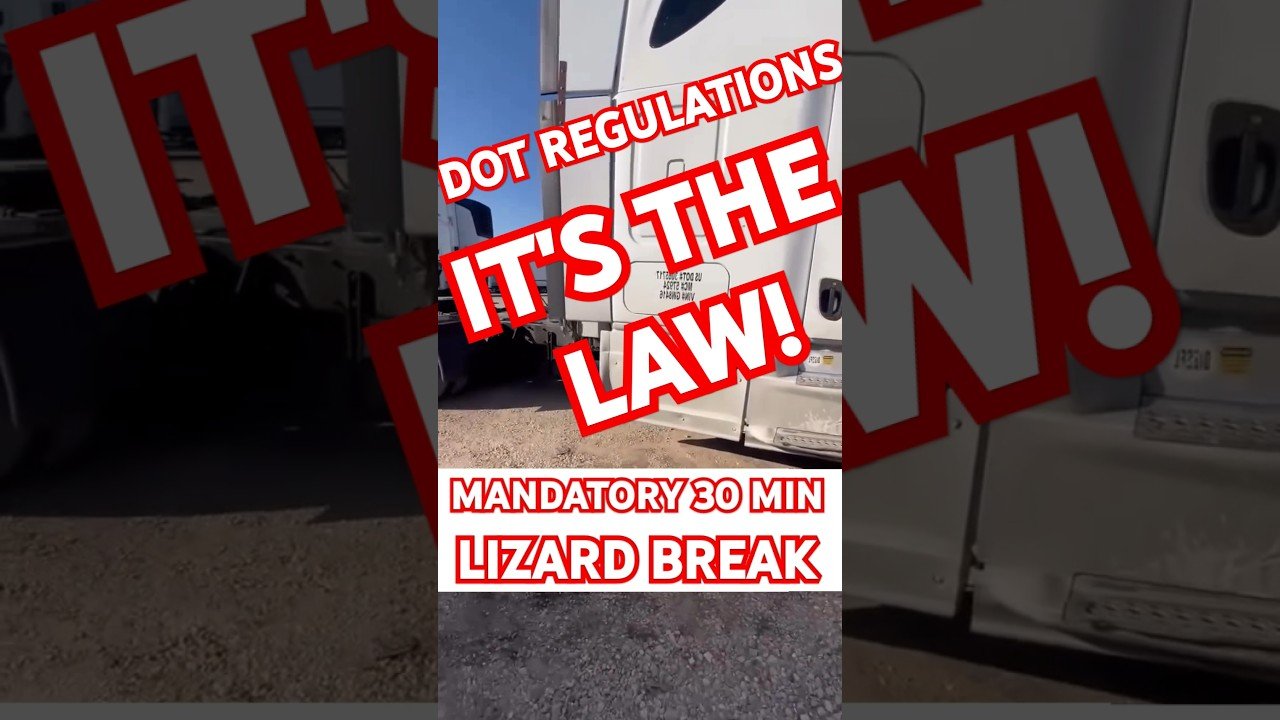 ALWAYS OBEY DOT REGULATIONS. The law is the law. Truckers have rules they live by.