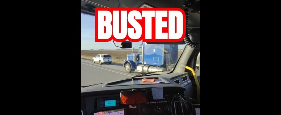 Another trucker is BUSTED by the cops on the side of the highway.