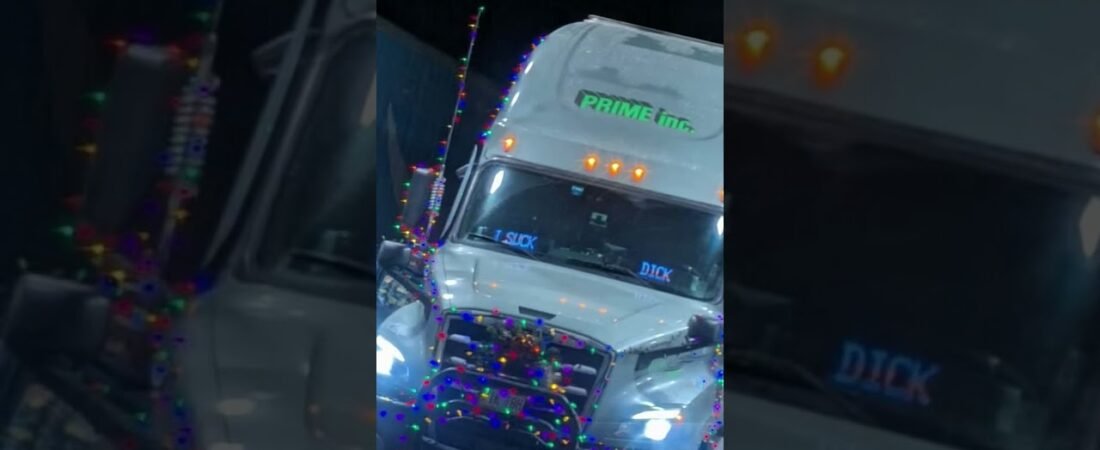 At least someone has the Christmas sprite shining at the truck stop.
