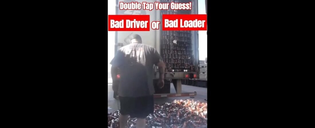 BAD DRIVER or BAD LOADER? Tell us what you think caused this horrible mess in the dock?