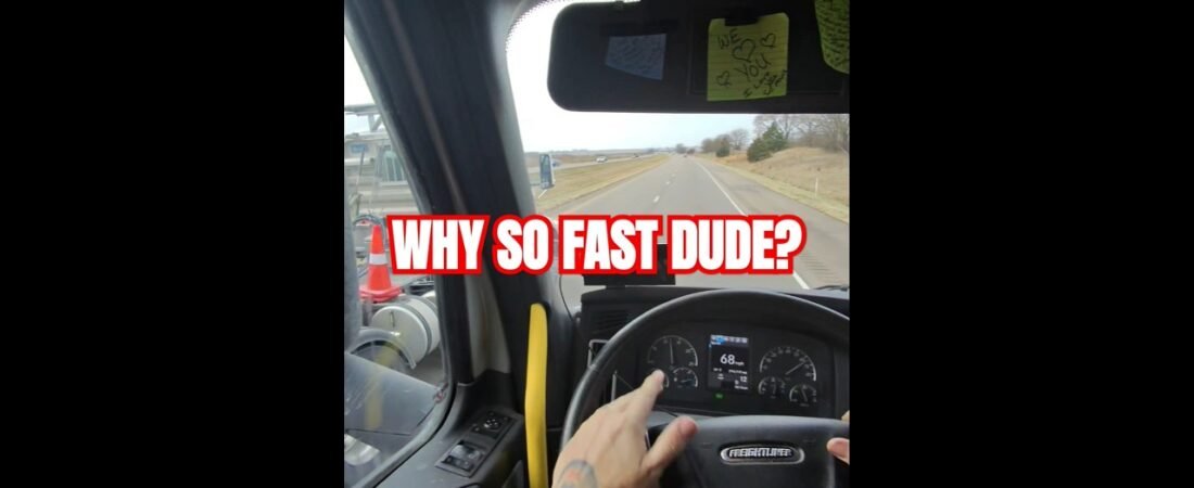BAD TRUCKERS DO THIS ON PURPOSE TO MAKE US LOOK BAD. BUT IM A GOOD DRIVER.