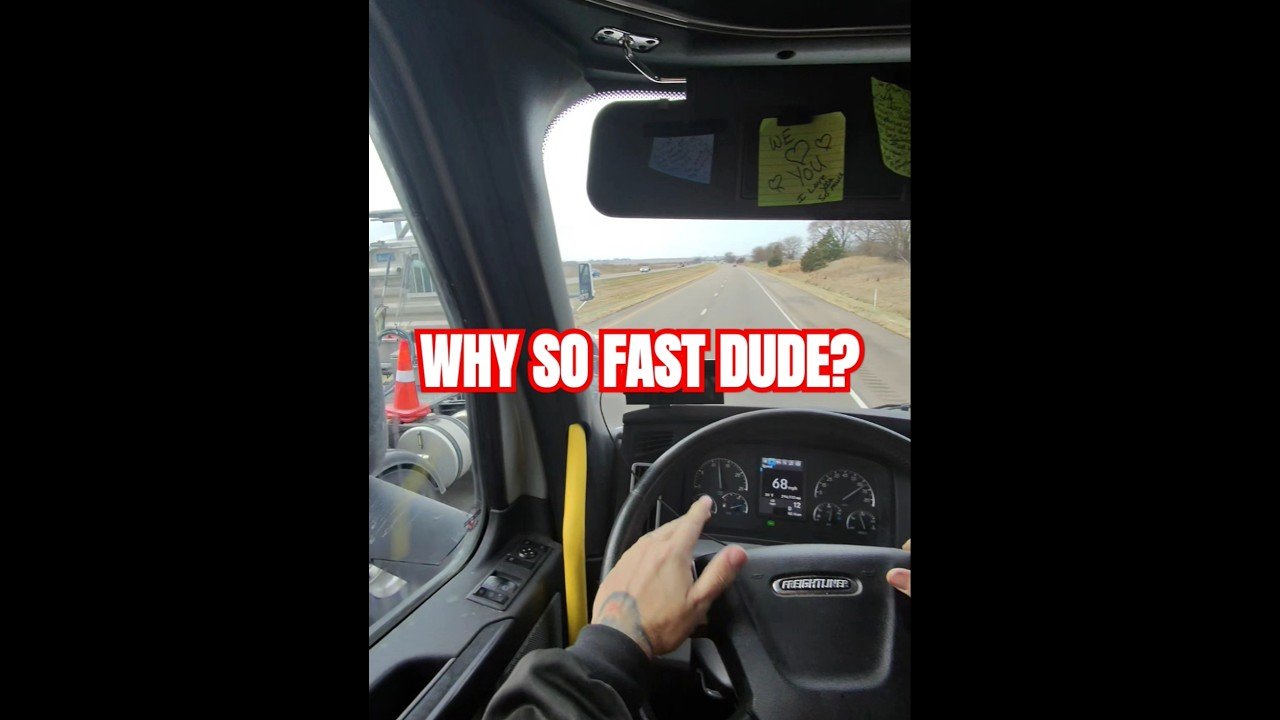 BAD TRUCKERS DO THIS ON PURPOSE TO MAKE US LOOK BAD. BUT IM A GOOD DRIVER.