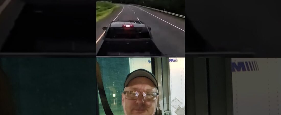 BRAKE CHECKING PICKUP LIES BUT THE DASH CAMERA TELLS THE TRUTH.