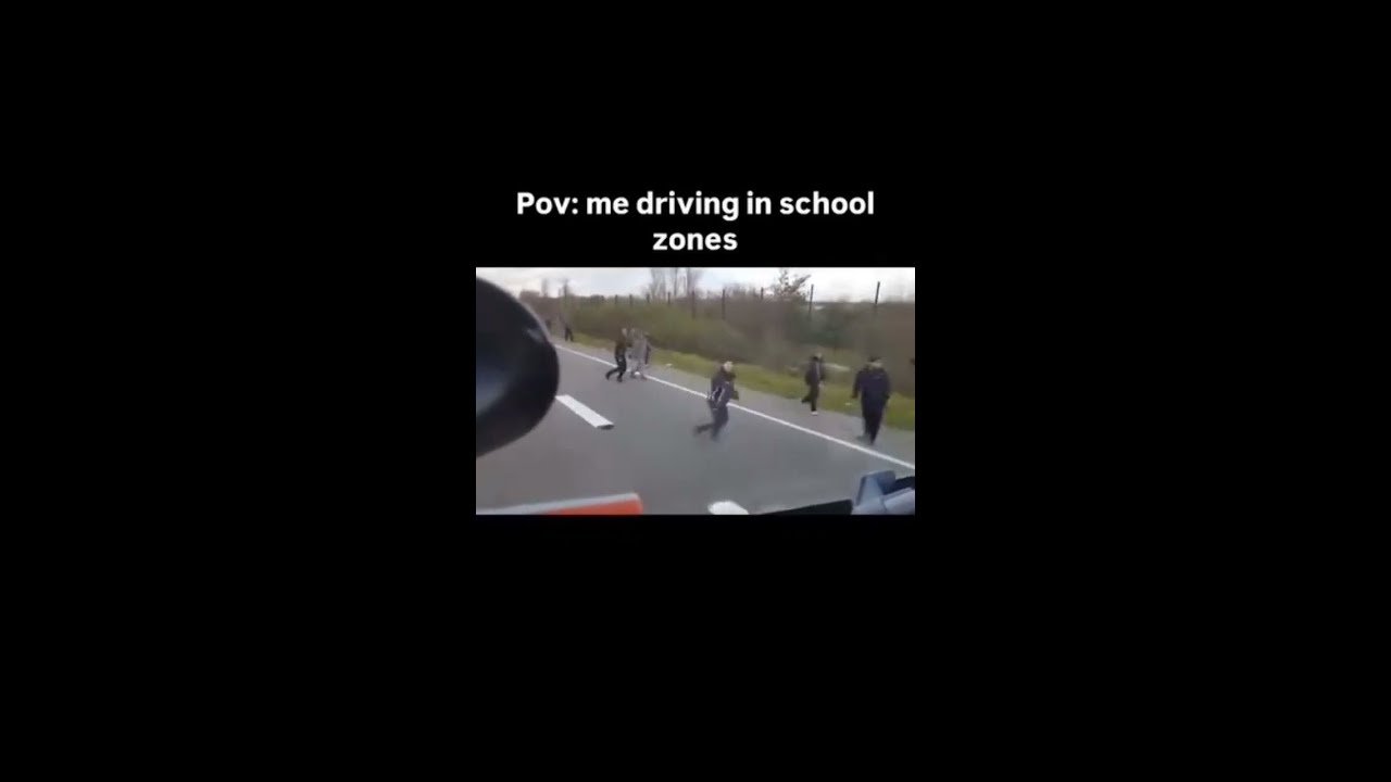 Bad driving, he missed all of them!