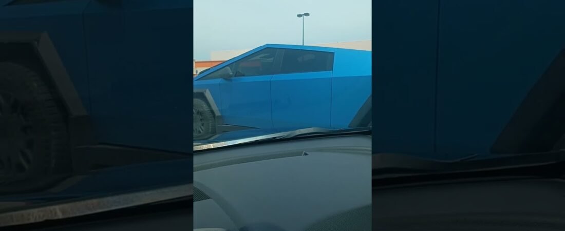 Blue Tesla Cyber Truck Spotted in Kansas City.