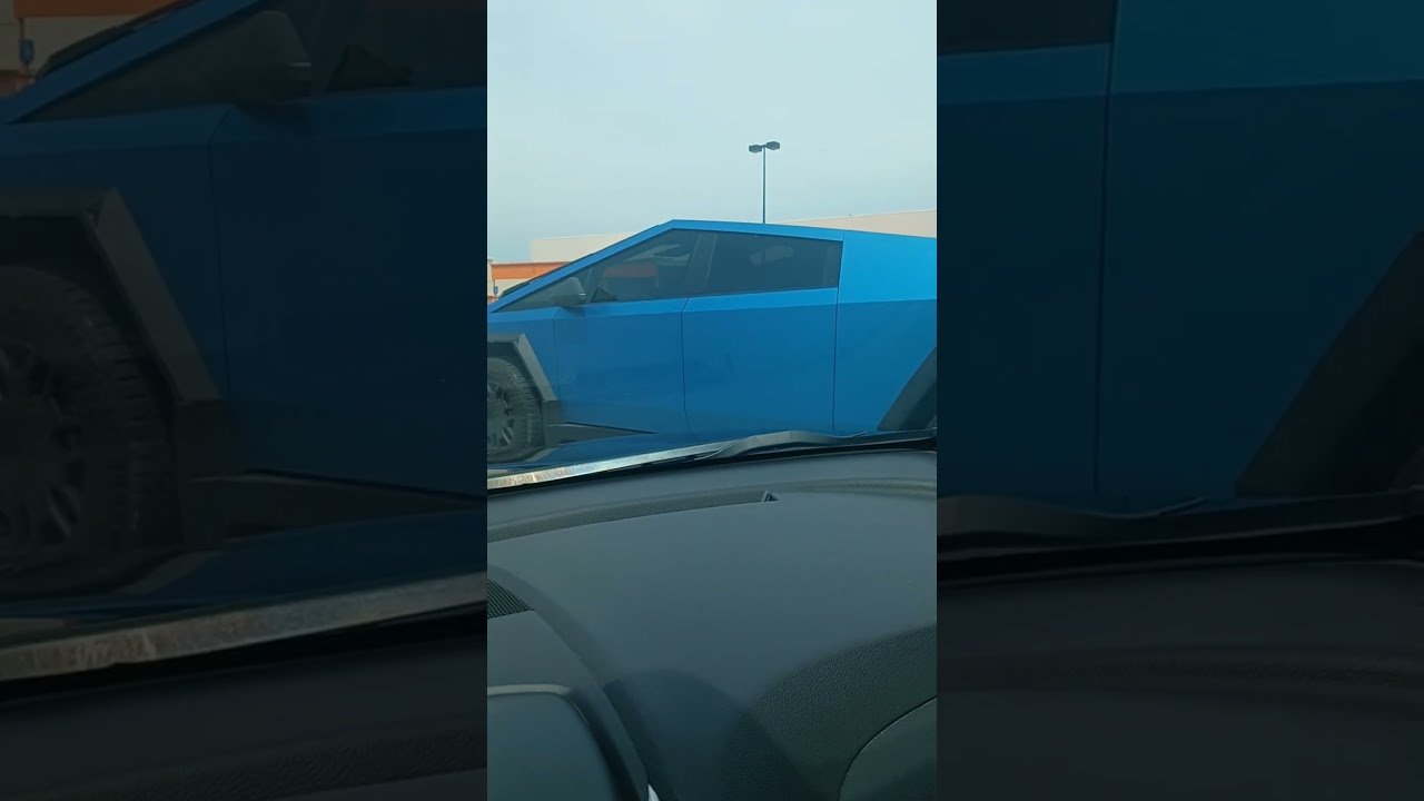 Blue Tesla Cyber Truck Spotted in Kansas City.