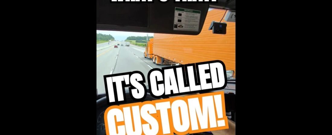 CUSTOM BIG RIG SPOTTED ON THE HIGHWAY. Orange never looked so good!