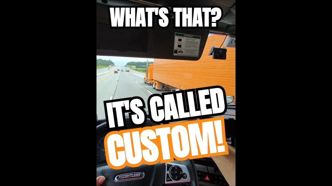 CUSTOM BIG RIG SPOTTED ON THE HIGHWAY. Orange never looked so good!