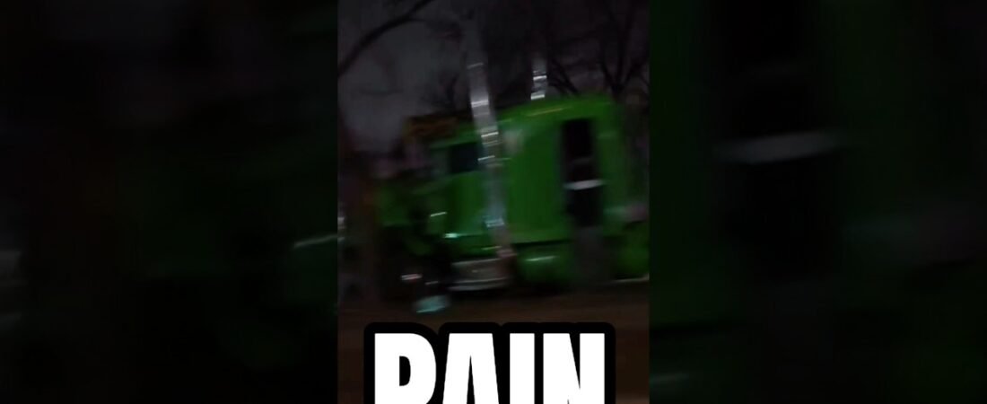 CUSTOM SEMI TRUCK CRASHED INTO THAT TREE.