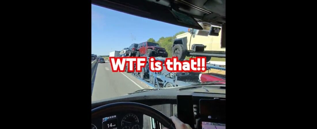 Car Hauler VS Reefer! Who do you think won this highway battle? Here’s what happened.
