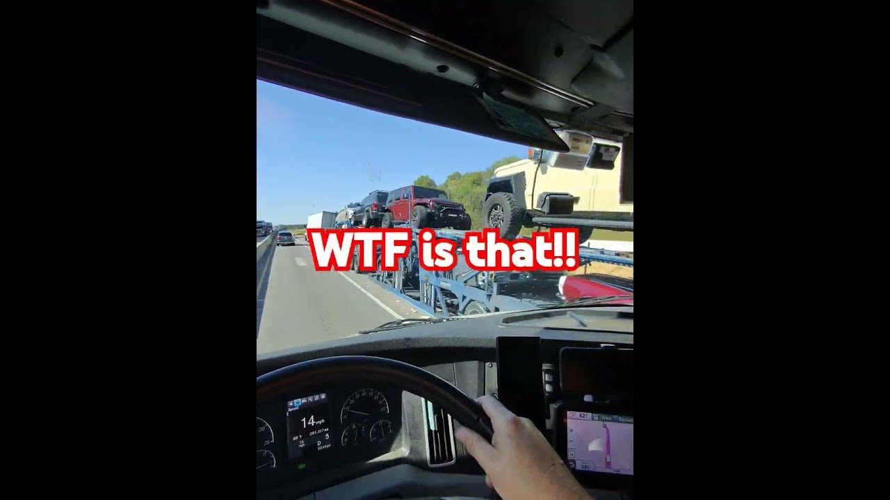 Car Hauler VS Reefer! Who do you think won this highway battle? Here’s what happened.