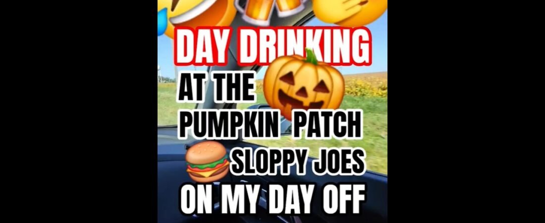 DAY DRINKING AT THE PUMPKIN PATCH ON MY DAY OFF EATING SLOPPY JOES IN LATHROP!  #america