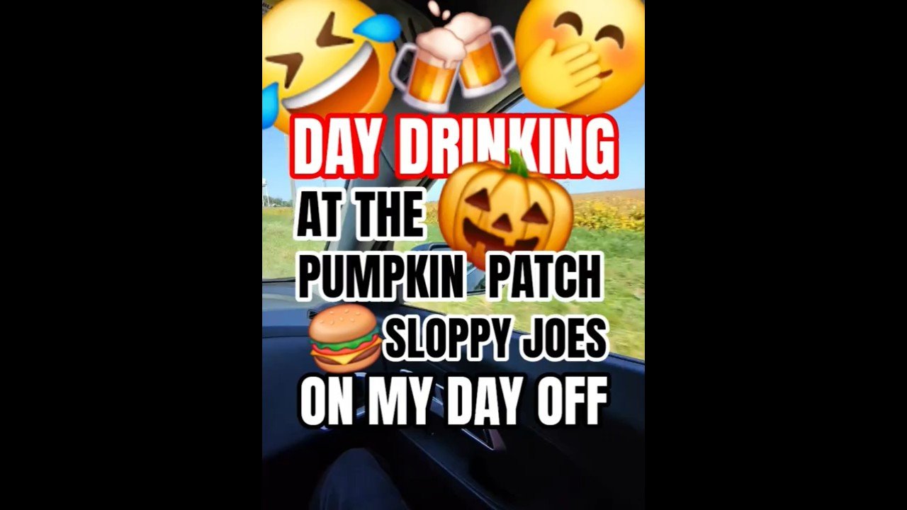 DAY DRINKING AT THE PUMPKIN PATCH ON MY DAY OFF EATING SLOPPY JOES IN LATHROP!  #america