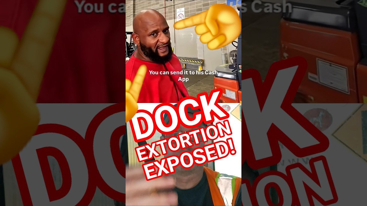 DOCK WORKER DEMANDS CASHAPP PAYMENT TO UNLOAD TRUCK DRIVER WAITING AT THE DOCK. Busted on hidden cam