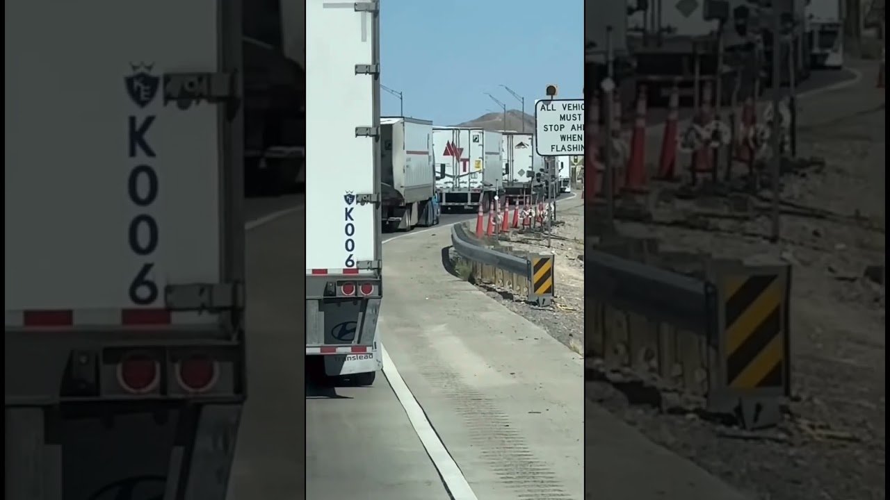 DOT IMPOUNDED 22,000 TRUCKS IN ONE DAY! Look at this row of trucks being shut down, out of service.