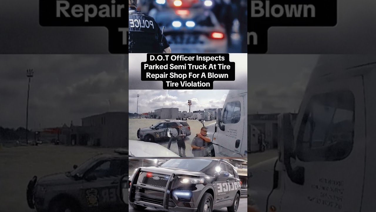DOT ISSUES VIOLATION AT REPAIR SHOP. Too Late Trucker! We gotcha now!
