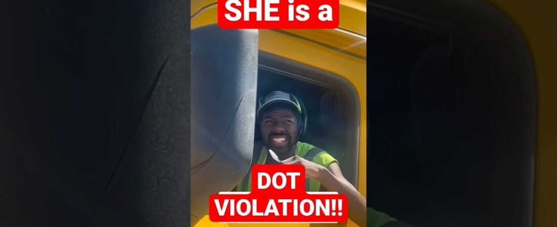 DOT VIOLATION! All Distractions are a DOT VIOLATION. People can be DOT Violations! Shame on YOU!