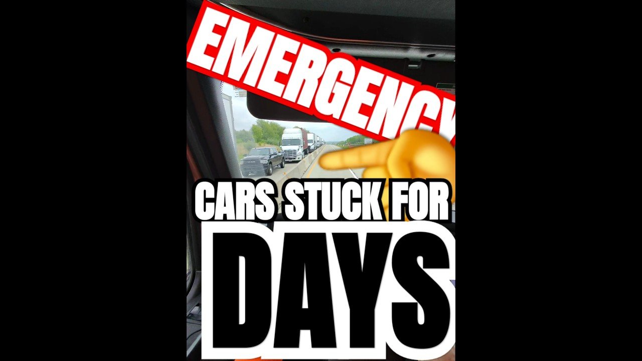 DRIVERS STUCK! EMERGENCY! NO FOOD OR WATER. SEND HELP.